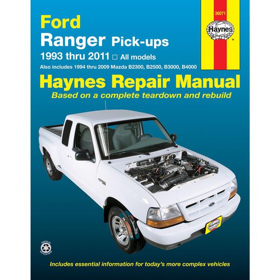 Haynes Repair Manual Ford Ranger 19932011/Mazda B2300, B2500, B3000