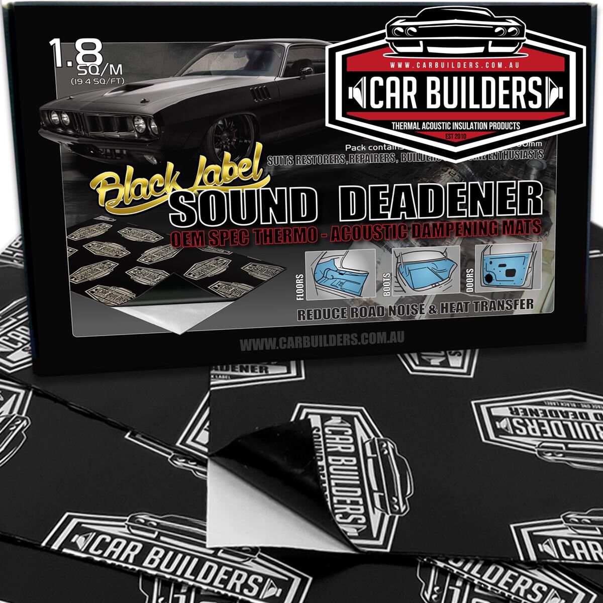 Automotive Soundproofing Mat Aluminum Foil Automotive Sound Deadener Audio Noise Insulation and Dampening Automotive Soundproofing Kits MRCARTOOL Car Sound Deadening Mat 