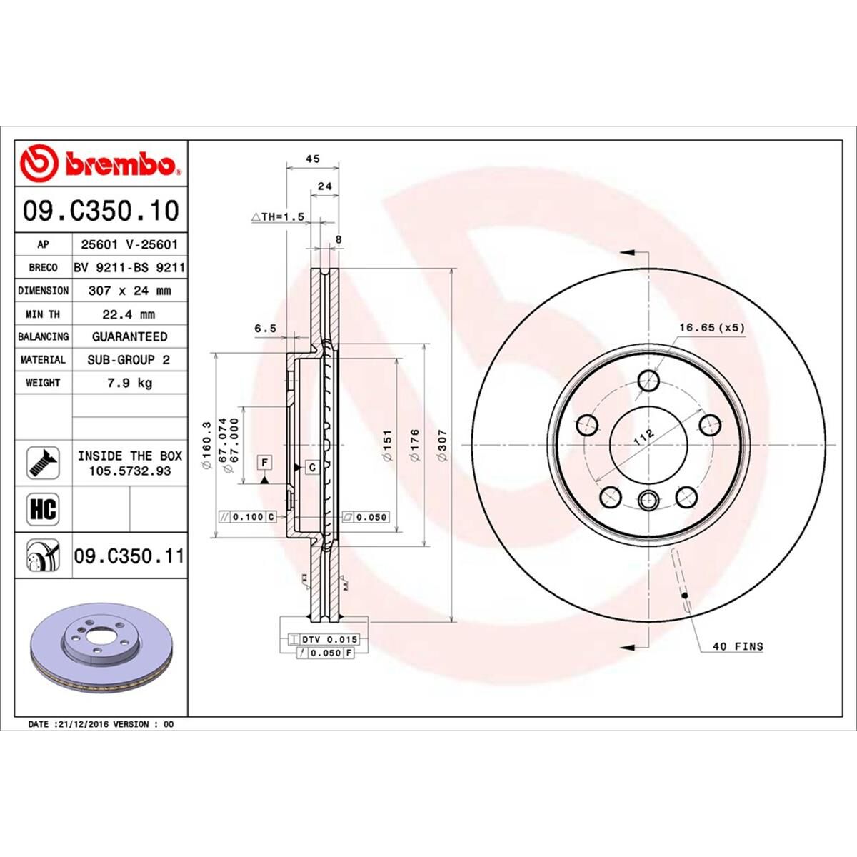 BREMBO DISC ROTOR, , scaau_hi-res