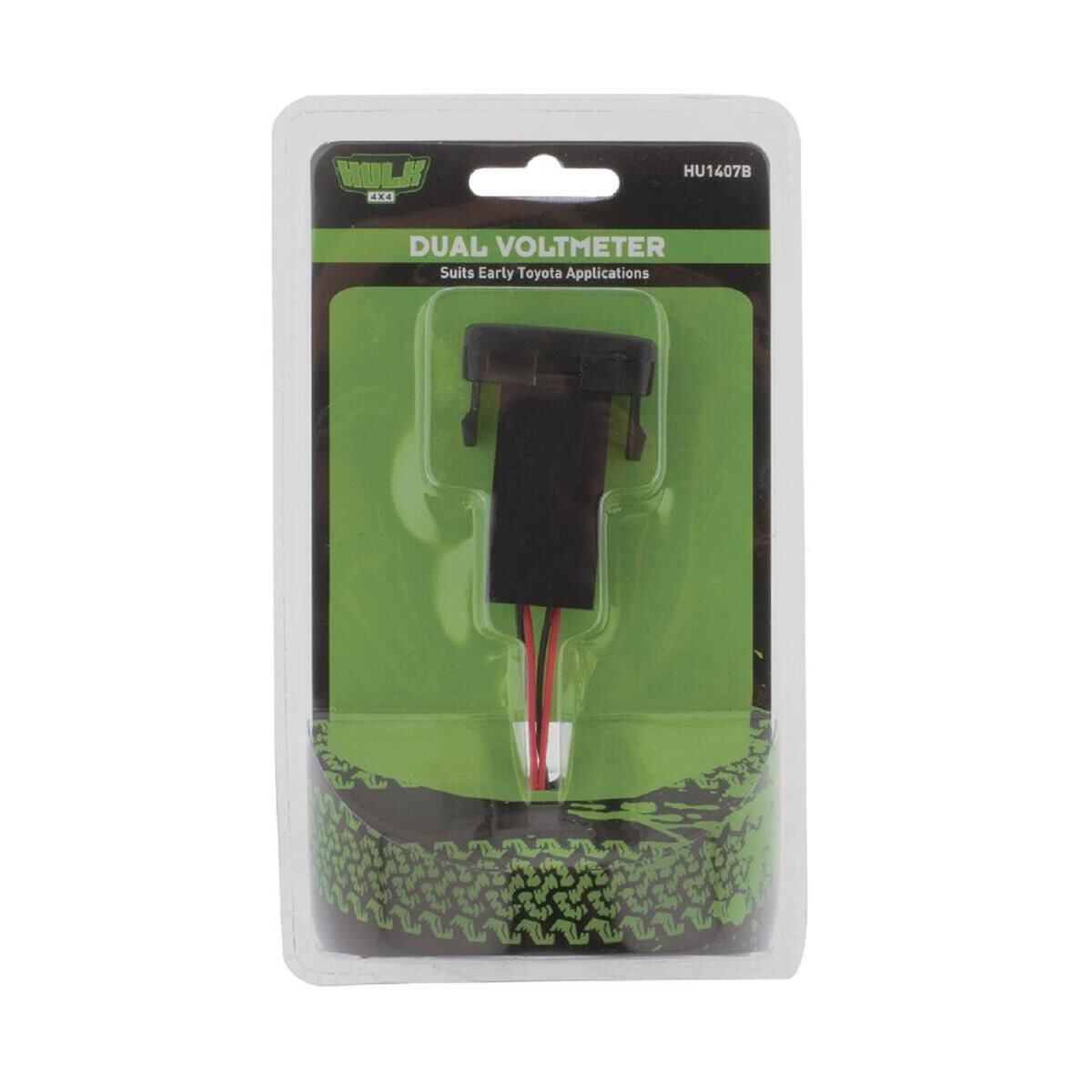 DUAL VOLTMETER OE RPL T/S EARLY TOYOTA BLUE LED 40 x 22mm, , scaau_hi-res