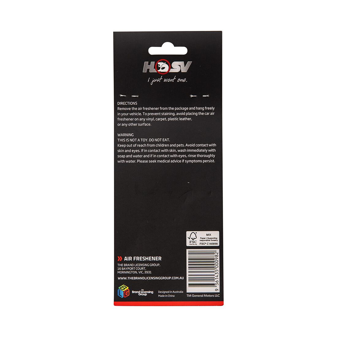 Holden HSV Air Freshener, , scaau_hi-res