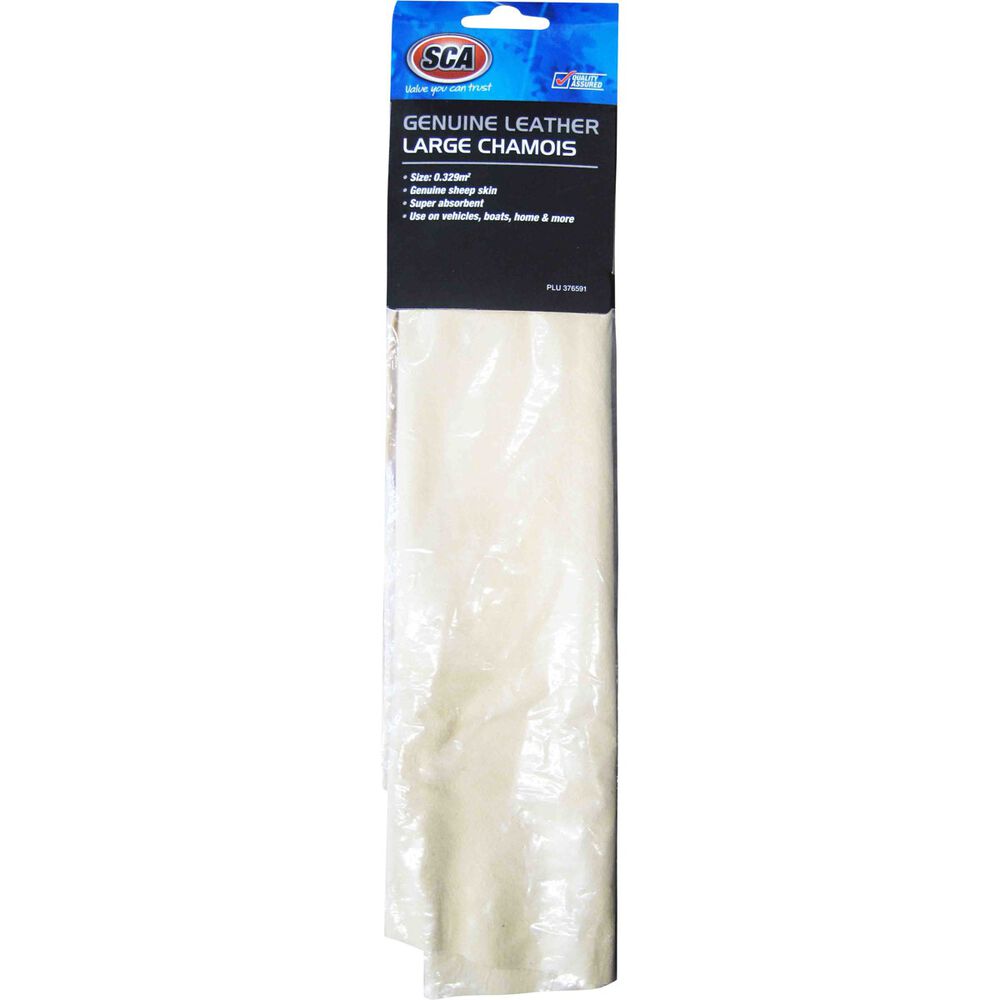 SCA Genuine Leather Large Chamois Supercheap Auto