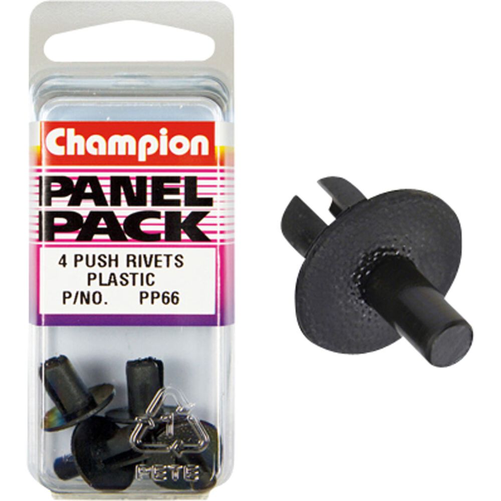 Champion Plastic Push Rivets PP66, Panel Pack Supercheap Auto