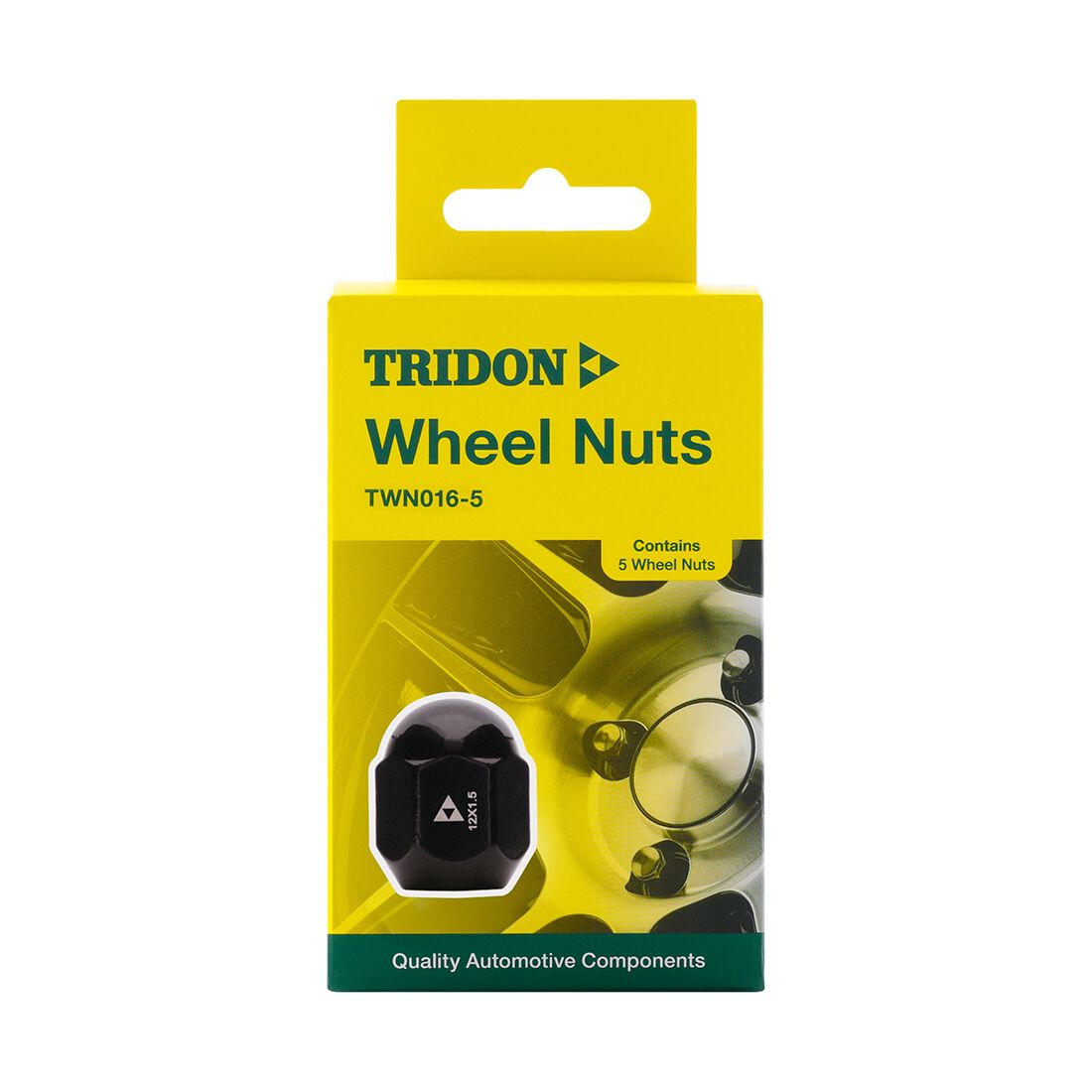 Tridon Wheel Nuts M12x1.5. Tapered Seat. 21mm Hex. Black Finish, , scaau_hi-res