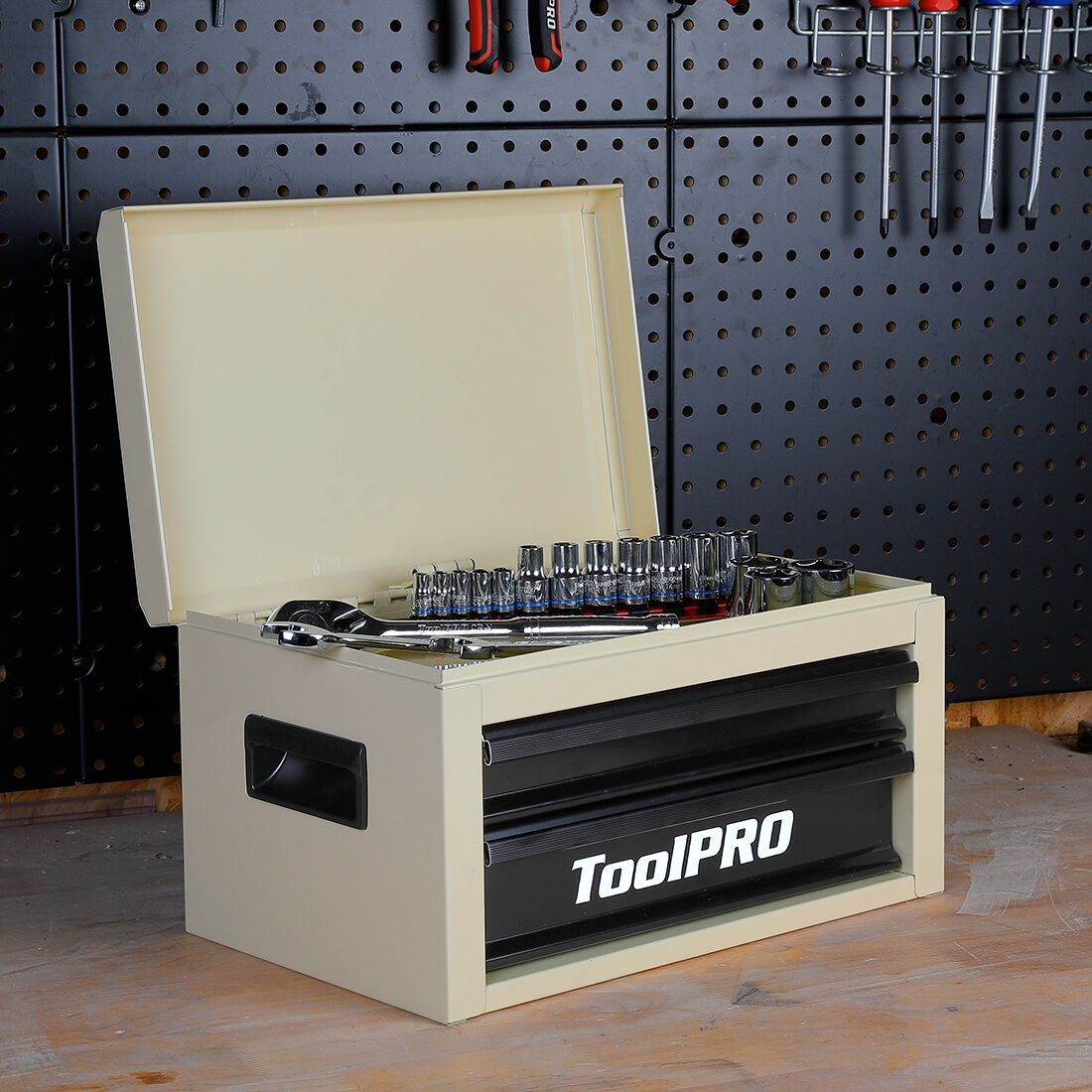 ToolPRO 15" Heavy Duty Mini Tool Chest Beige, , scaau_hi-res