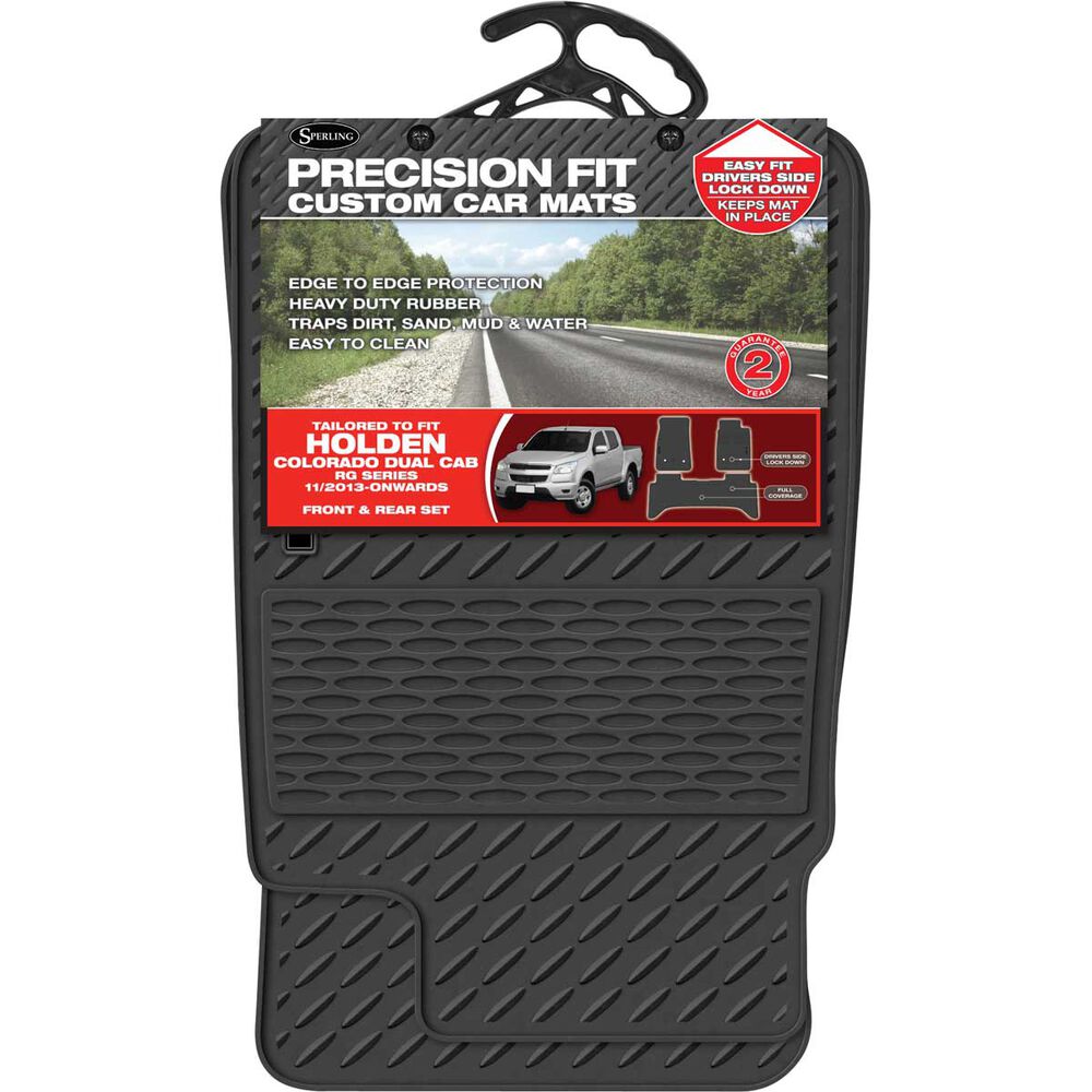Precision Fit Custom Rubber Floor Mats Suits Holden Colorado RG Dual