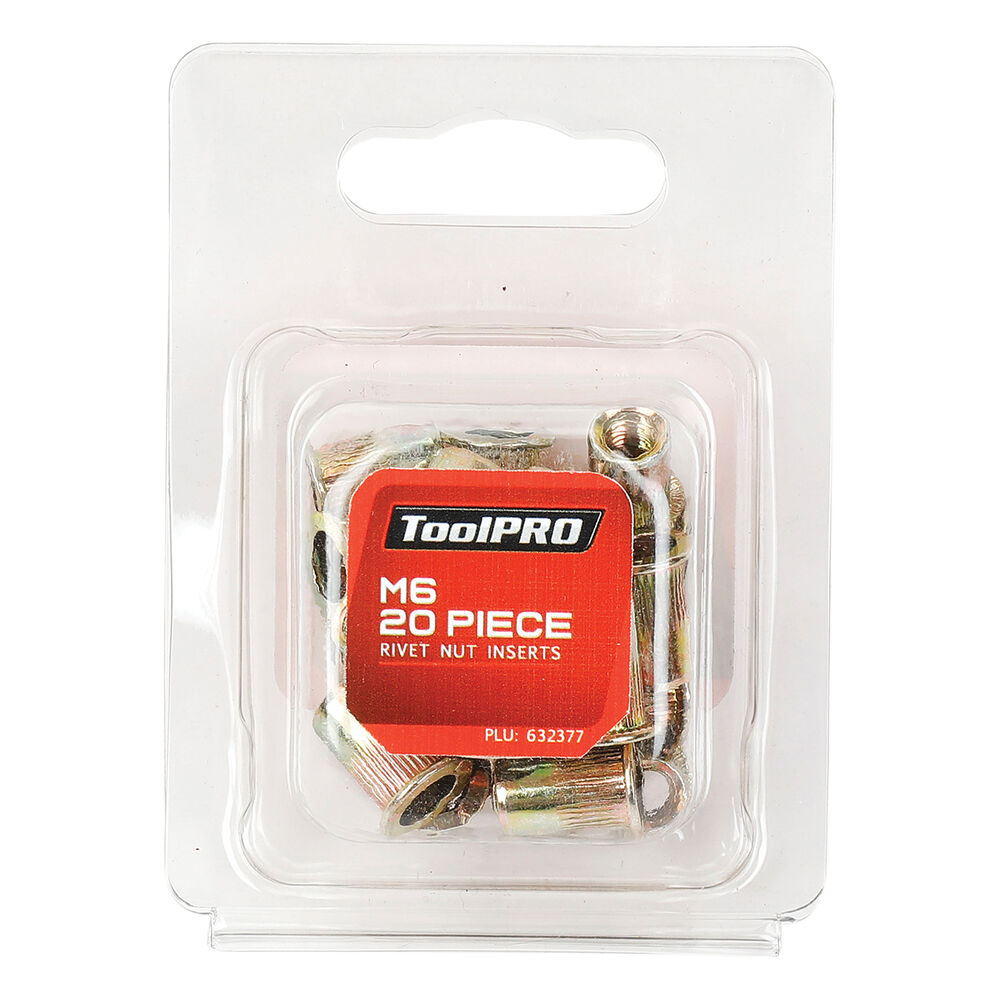 ToolPRO Rivet Nut Inserts M6 20 Piece Supercheap Auto