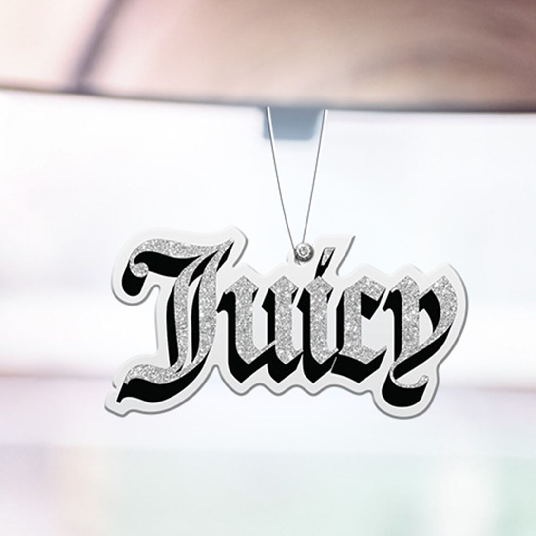 Juicy Couture Air Freshener - Glitter Logo Silver/Black, , scaau_hi-res