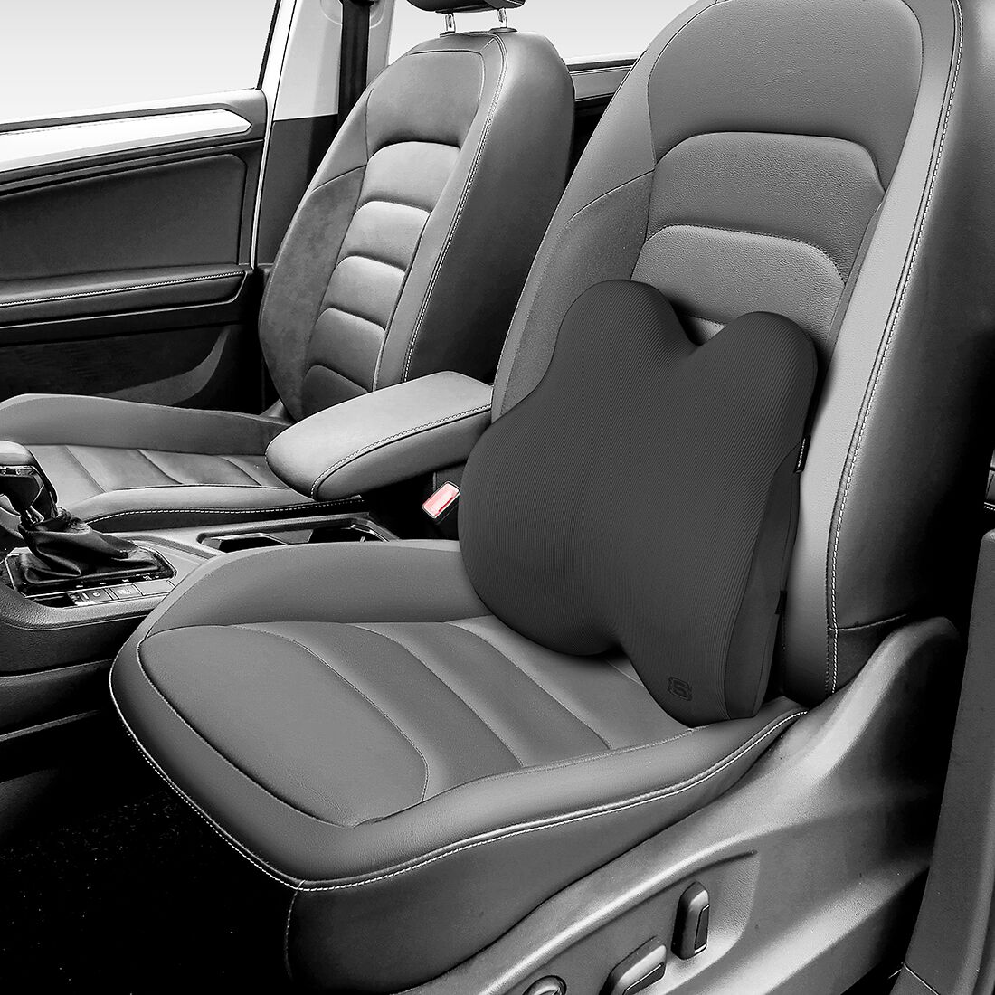 Skechers Memory Foam Charcoal Lumbar Cushion, , scaau_hi-res