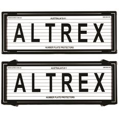 Altrex Number Plate Protector - 6 Figure Silver With Lines 6LS, , scaau_hi-res