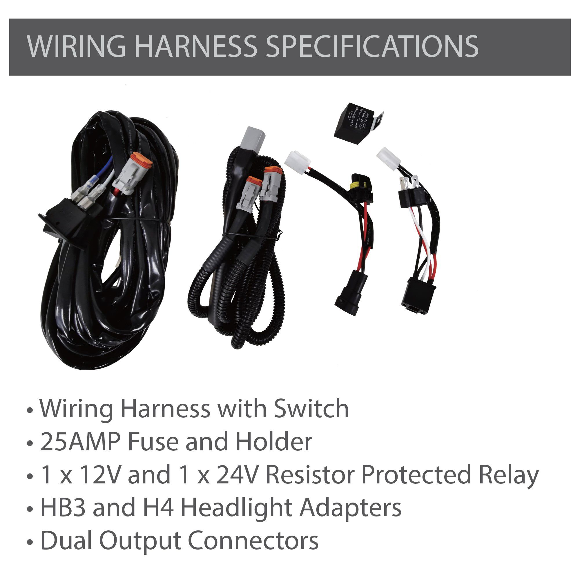 Enduralight LED Driving Light Kit w/ harness - 220mm 86W, , scaau_hi-res