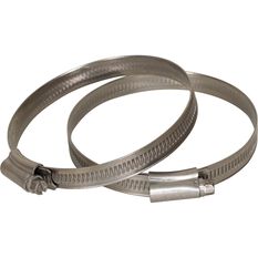 Calibre Hose Clamps - Stainless Steel, Solid Band, 70-90mm, 2 Pieces, , scaau_hi-res