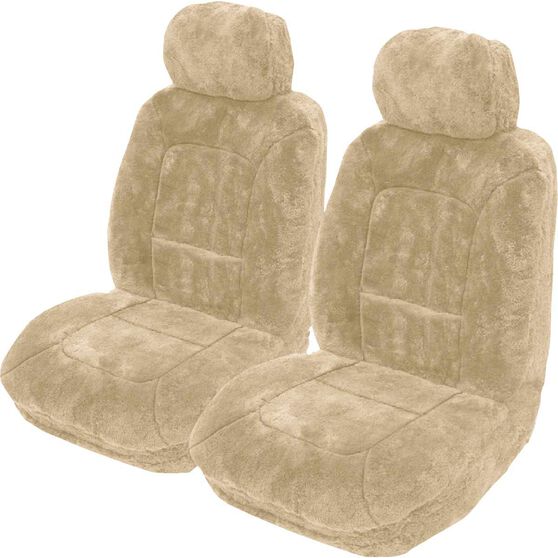 Platinum Cloud Sheepskin Seat Covers Bamboo Adjustable Headrests Size 30 Front Pair Airbag Compatible Bamboo 6916 Supercheap Auto