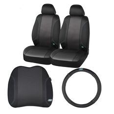 Skechers Memory Foam Seat Cover Steering Wheel Cover and Lumbar Cushion Set, , scaau_hi-res