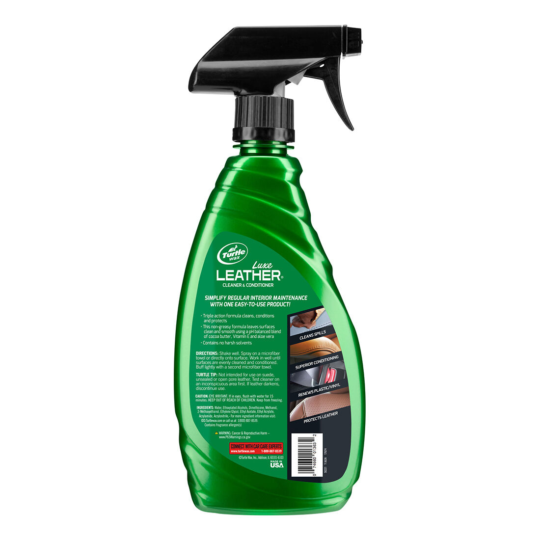 Turtle Wax Luxe Leather Cleaner & Conditioner 473mL, , scaau_hi-res
