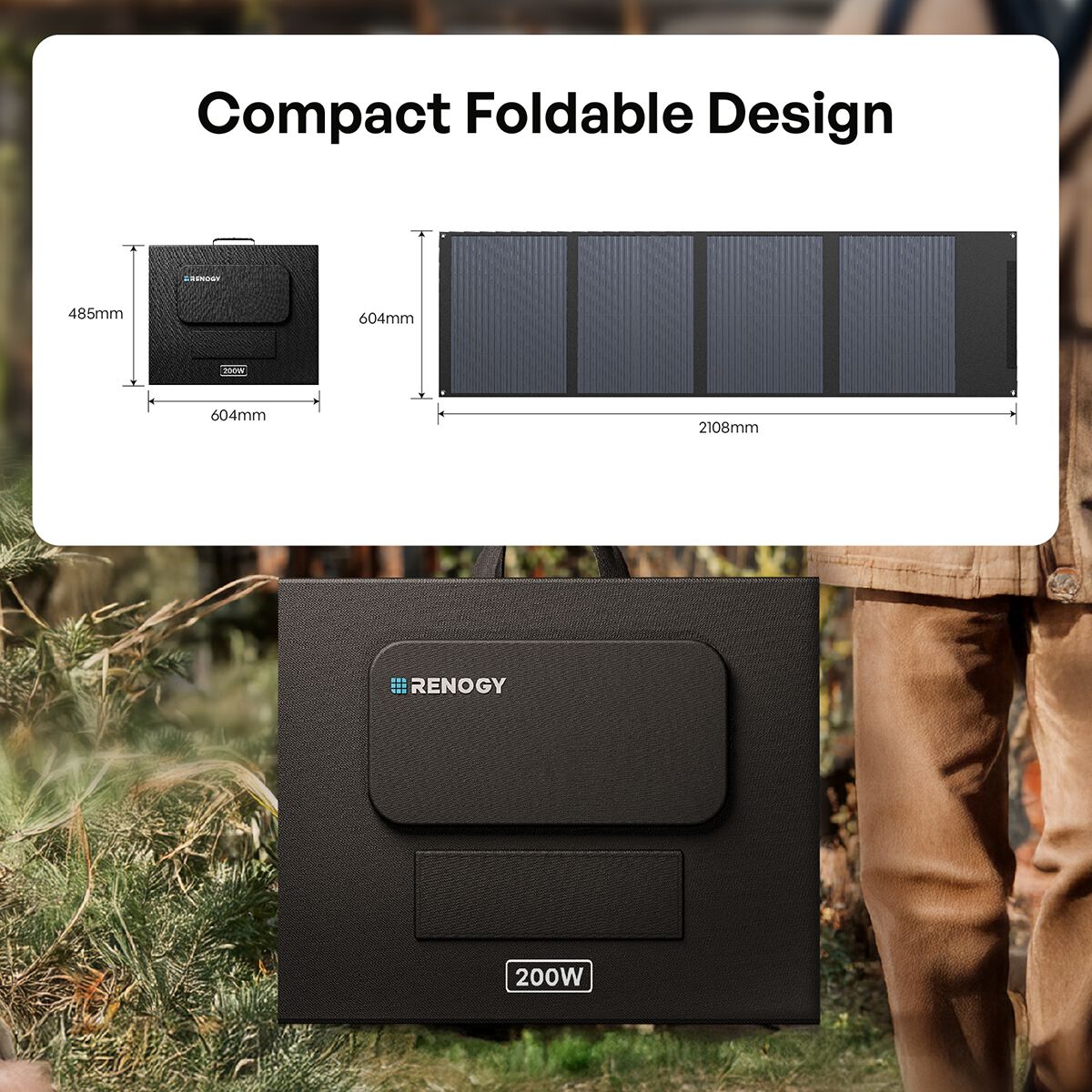 Renogy 200W Portable Folding Solar Panel Kit, , scaau_hi-res