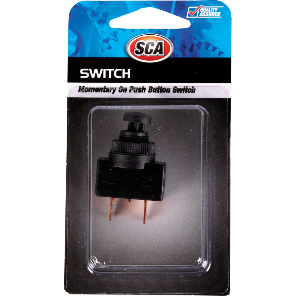 SCA Momentary Push Switch 12/24V On, 12mm Supercheap Auto