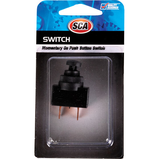 SCA Momentary Push Switch - 12/24V On, 12mm, , scaau_hi-res