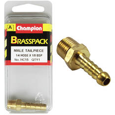 Champion Brass Pack Male Hose Barb HC15, 1/4" X 1/8", , scaau_hi-res