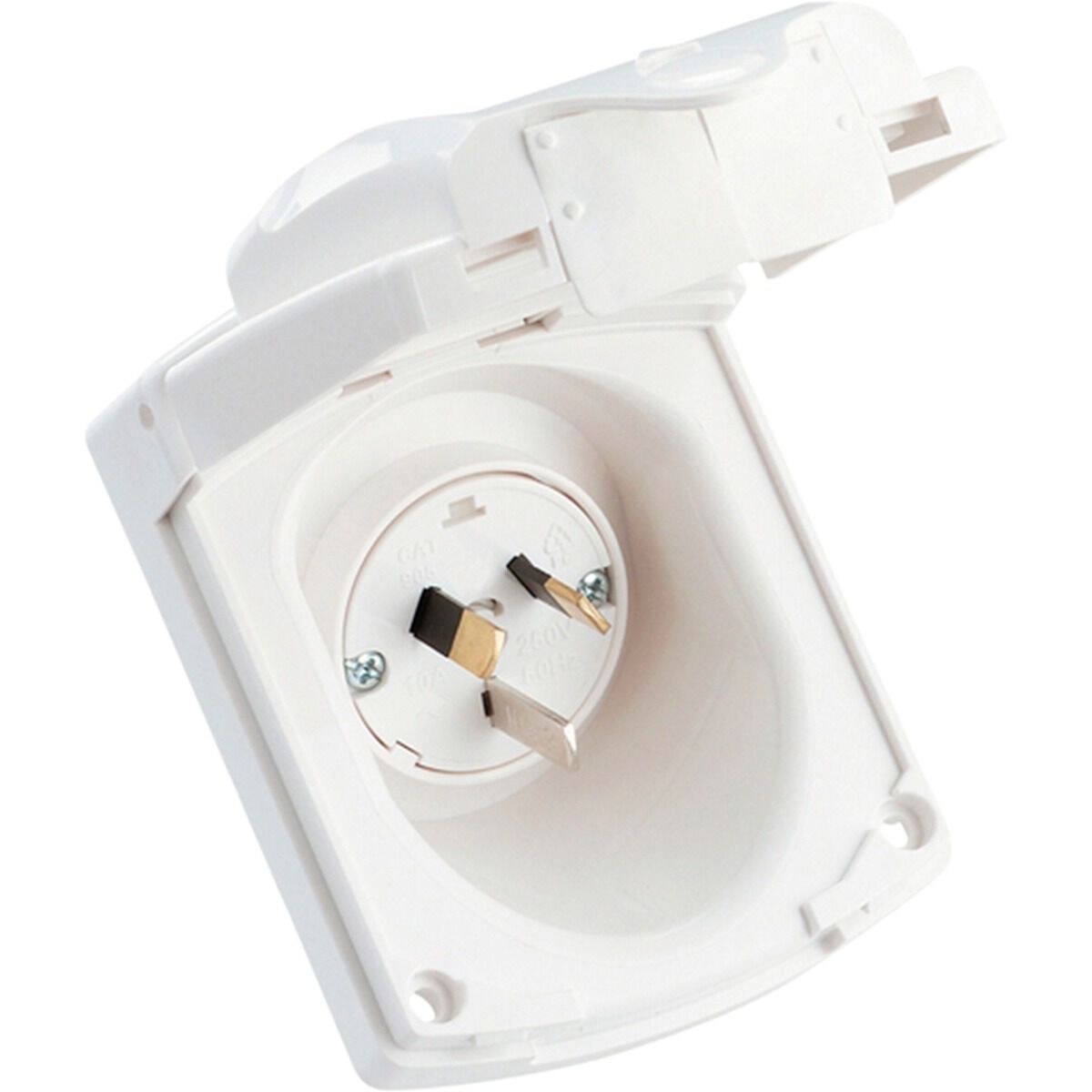 Camec Caravan Power Inlet 15amp, , scaau_hi-res