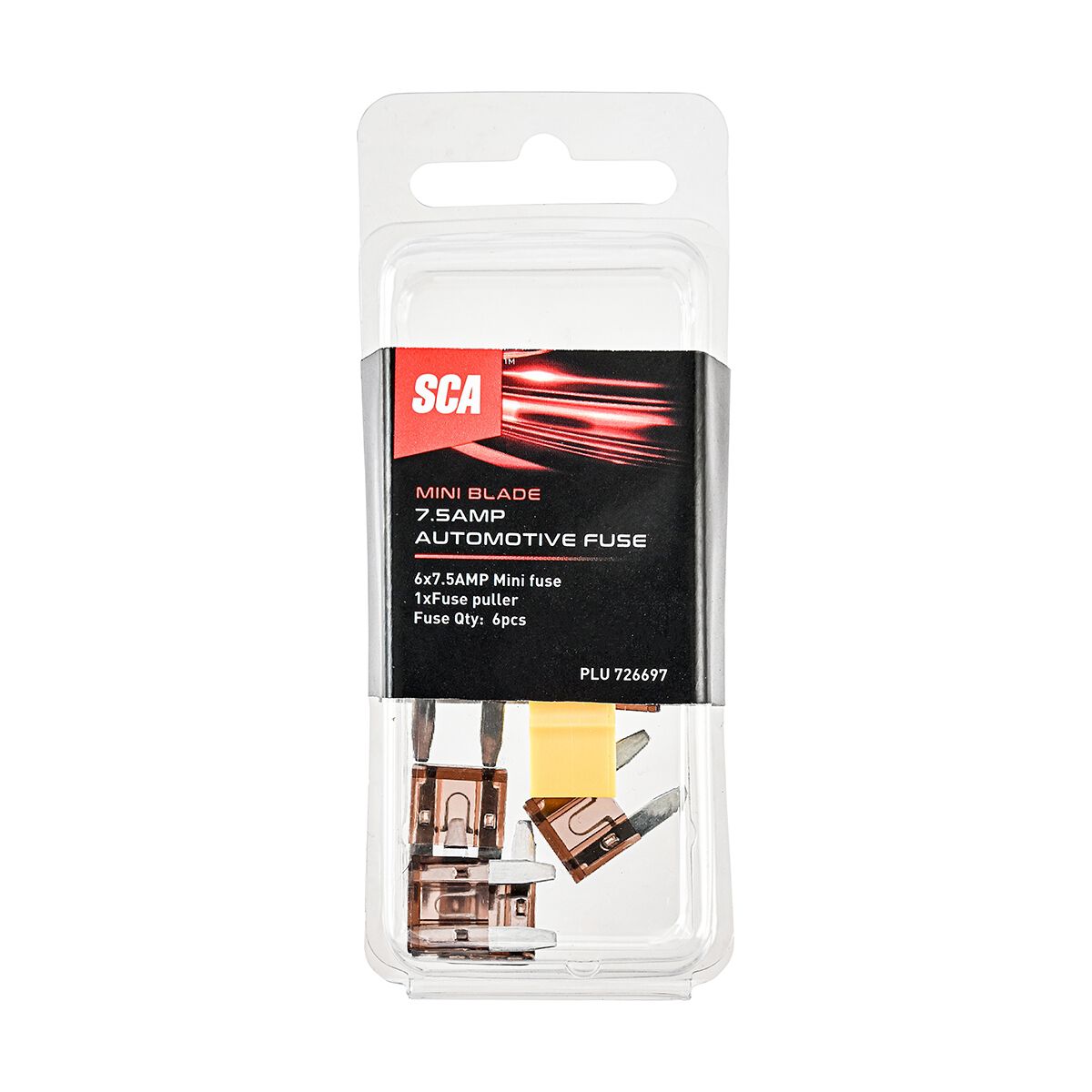 SCA Automotive Fuses - Mini Blade, 7.5 Amp, 6 Piece, , scaau_hi-res