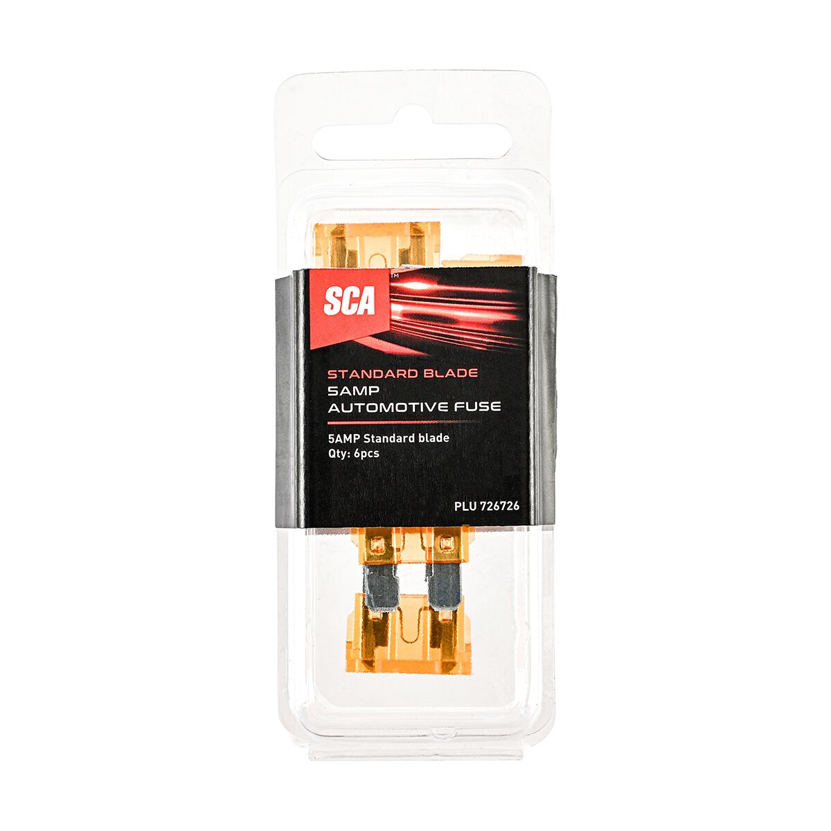 SCA Automotive Fuses - Standard Blade, 5 Amp, 6 Piece, , scaau_hi-res