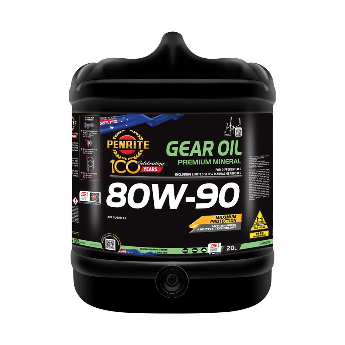 Penrite Gear Oil 80W90 20 Litre Supercheap Auto