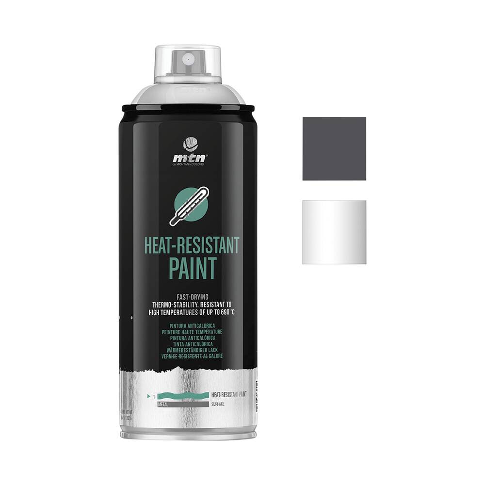 MTN Pro Silver Heat Resistant Spray Paint 400mL Supercheap Auto