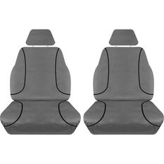 Tradies Canvas Ready Made Seat Covers Front Pair Grey suits Ranger, , scaau_hi-res