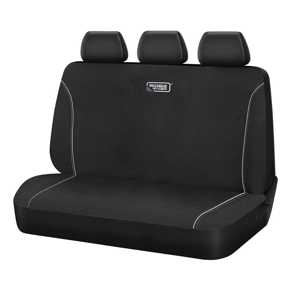 Ridge Ryder Canvas Seat Cover Black/Grey Piping Adjustable Headrests