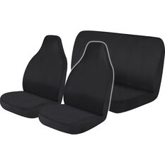 Best Buy Seat Cover Pack - Black Built-in Headrests Airbag Compatible, , scaau_hi-res