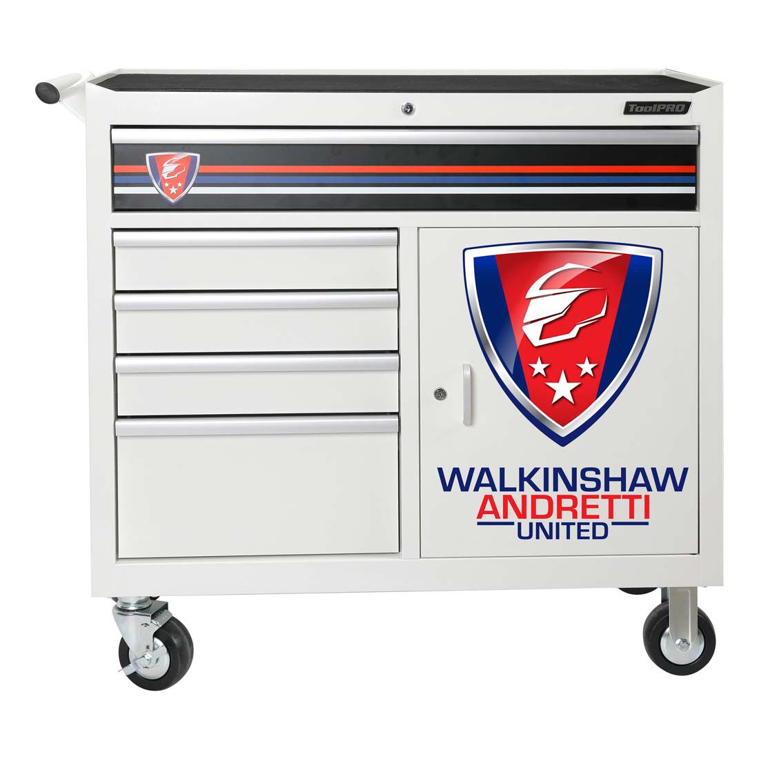 Walkinshaw Andretti United Tool Cabinet 5 Drawer 41 Inch, , scaau_hi-res