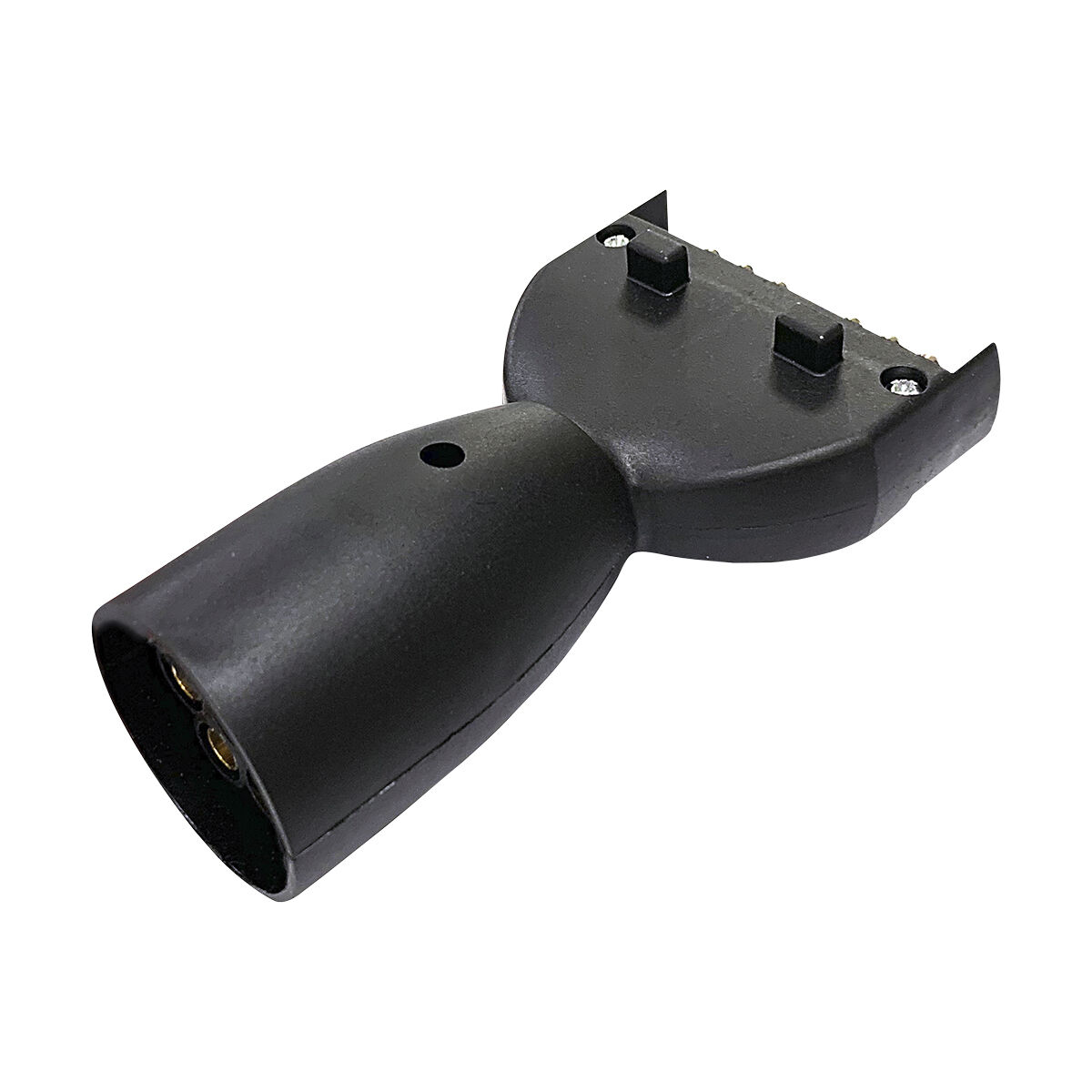 SCA Trailer Adaptor 7 Pin Flat Socket To 7 Pin Large Round Plug Stubbie, , scaau_hi-res