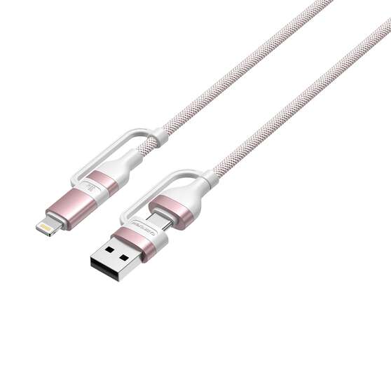 Cabin Crew USB-C/USB-A to USB-C/Lightning Magnetic Cable Pink, , scaau_hi-res