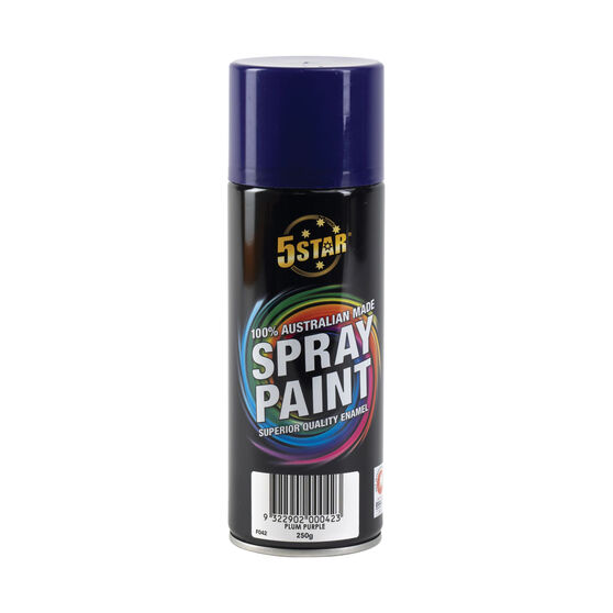 5 Star Enamel Spray Paint Plum Purple 250g, , scaau_hi-res