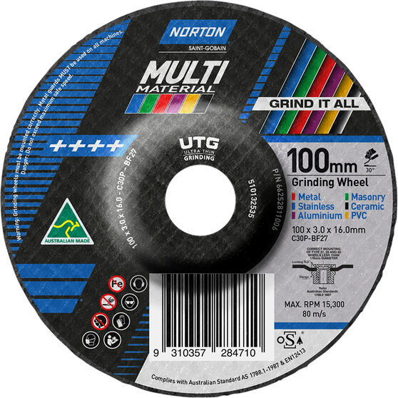 Norton Multi-material UTG Wheel 100mm, , scaau_hi-res