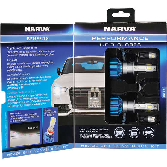 Narva Gen III LED Headlight Globes - H1, 12/24V, 18441, , scaau_hi-res