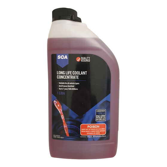 SCA Long Life Red Coolant Concentrate 1 Litre, , scaau_hi-res