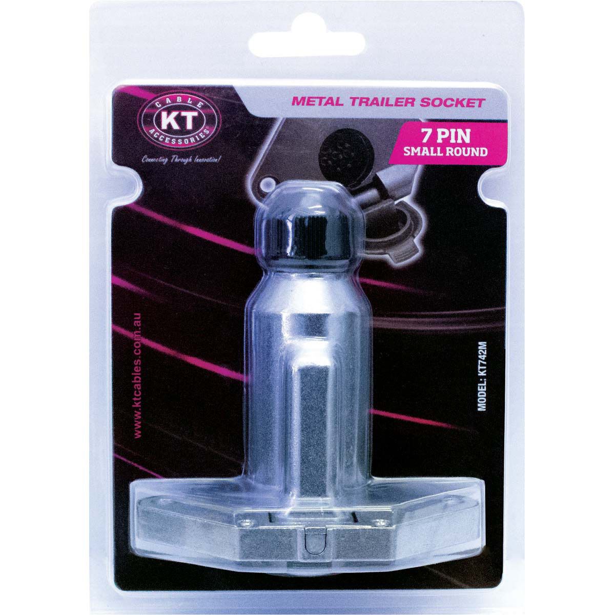 KT Cable Trailer Socket 7 Pin Small Round Metal, , scaau_hi-res