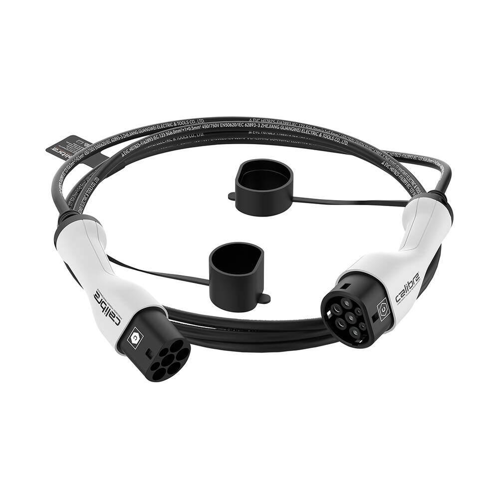 Cable With Two Inlets Calibre Electric Vehicle Charging Cable 3-Phase Type 2 Inlet To Type 2 ...