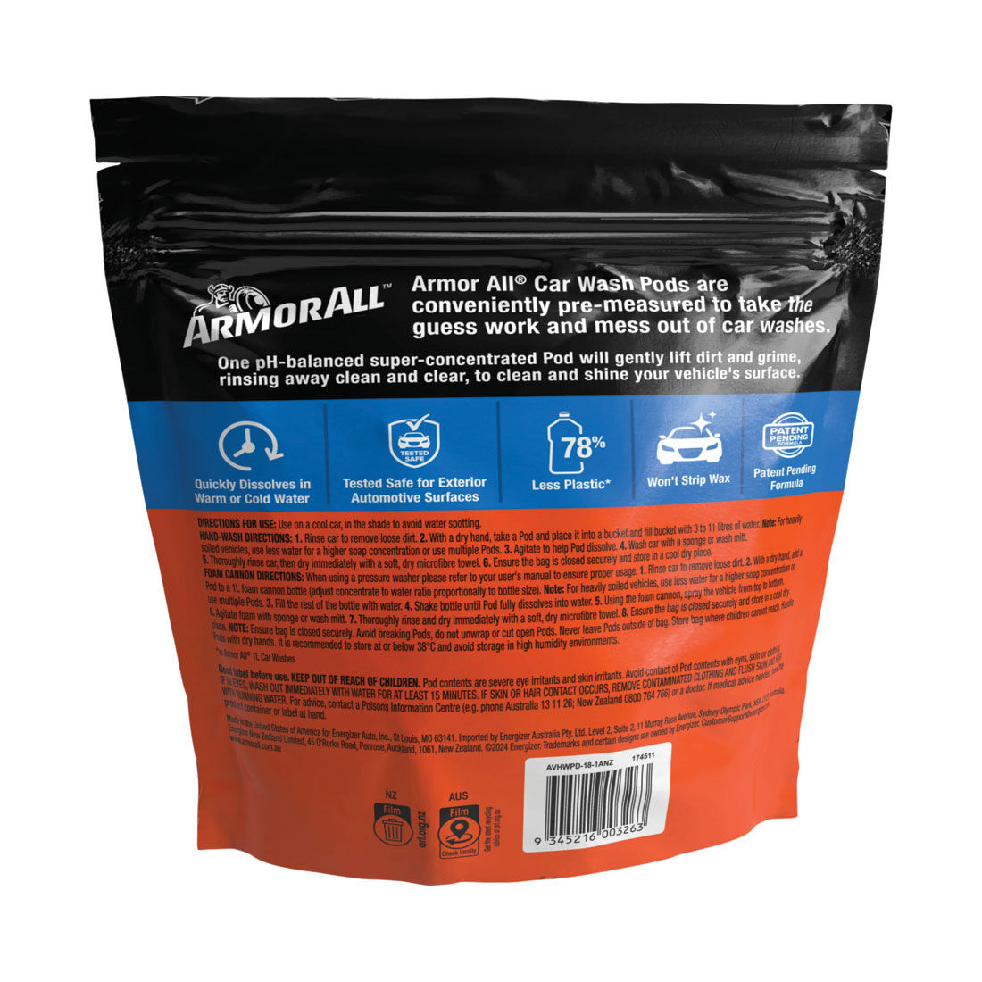 Armor All Car Wash Pods -18 Pack, , scaau_hi-res