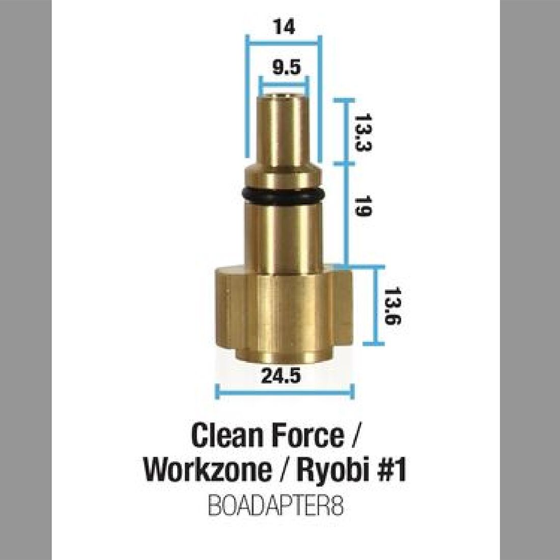 Bowden's Own Snow Cannon Adaptor - Clean Force/Workzone 1/Lavor/Ryobi 1, , scaau_hi-res