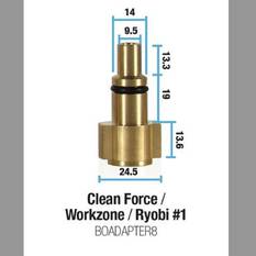 Bowden's Own Snow Cannon Adaptor - Clean Force/Workzone 1/Lavor/Ryobi 1, BOADAPTER8, , scaau_hi-res