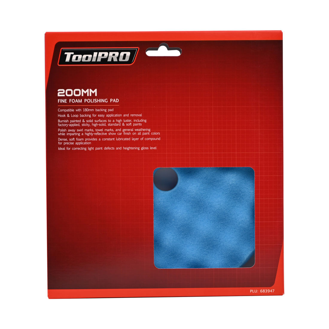 ToolPRO 200mm Fine Foam Polishing Pad  Blue, , scaau_hi-res