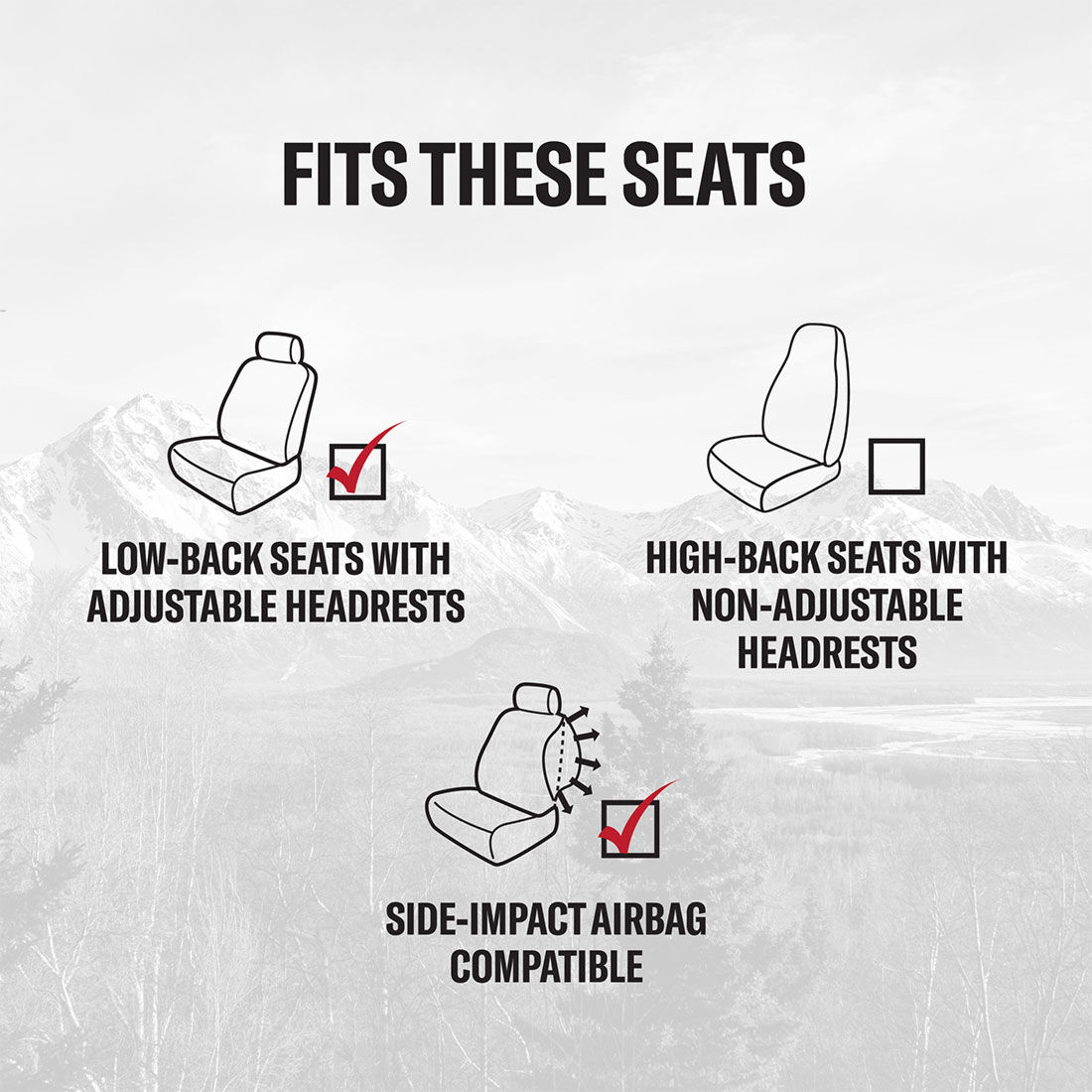 Dickies Repreve Polyester OG Logo Seat Covers Black Adjustable Headrests Airbag Compatible, , scaau_hi-res