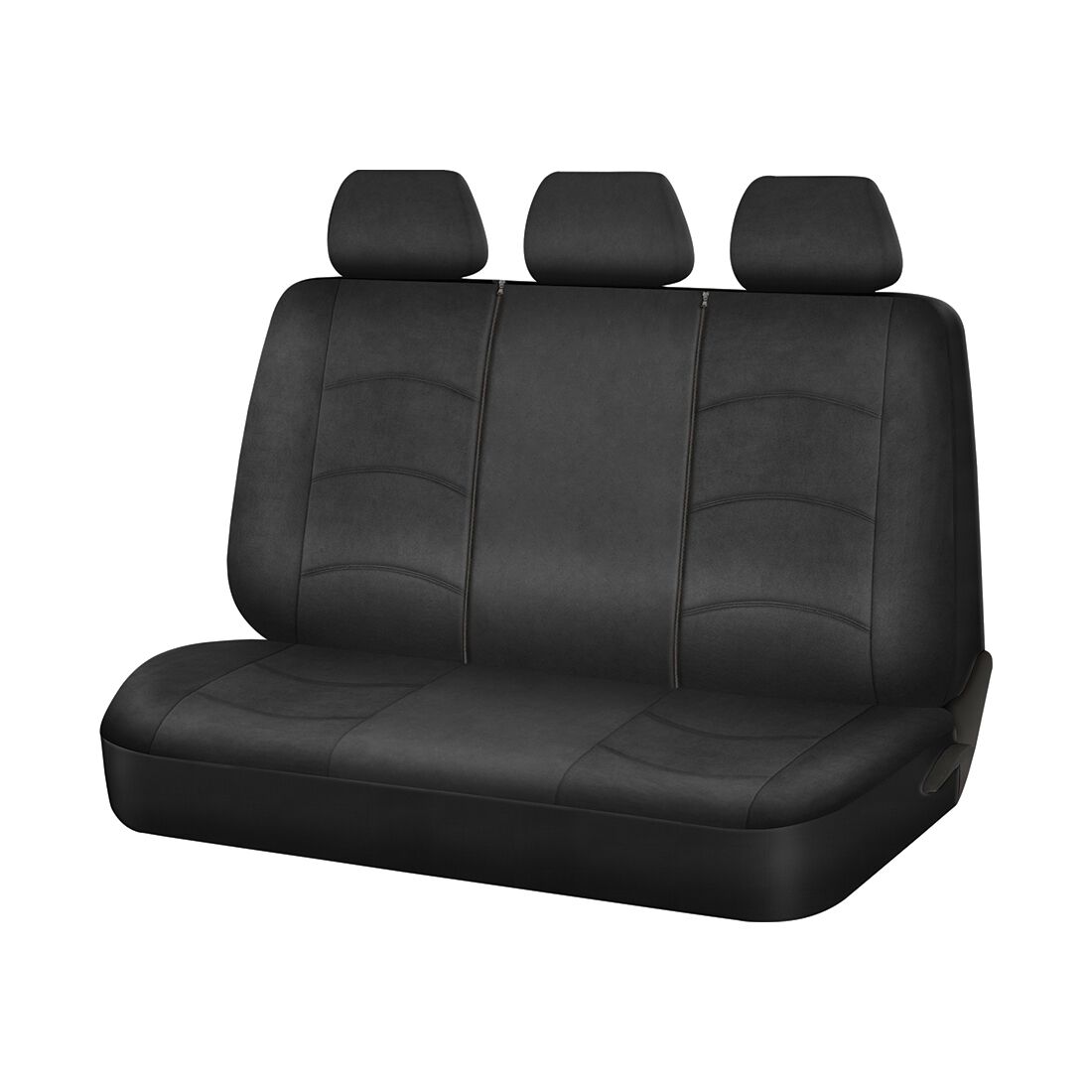 SCA Suede & Velour Seat Covers Black, Rear, Airbag Compatible, Size 06H, , scaau_hi-res