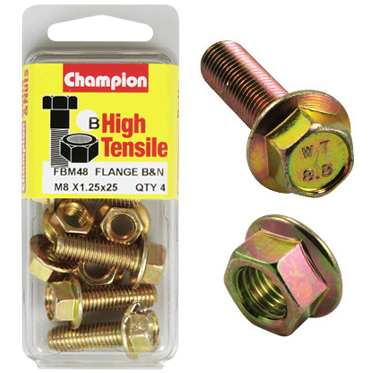 Champion Flange Bolts FBM48 M8x25, , scaau_hi-res