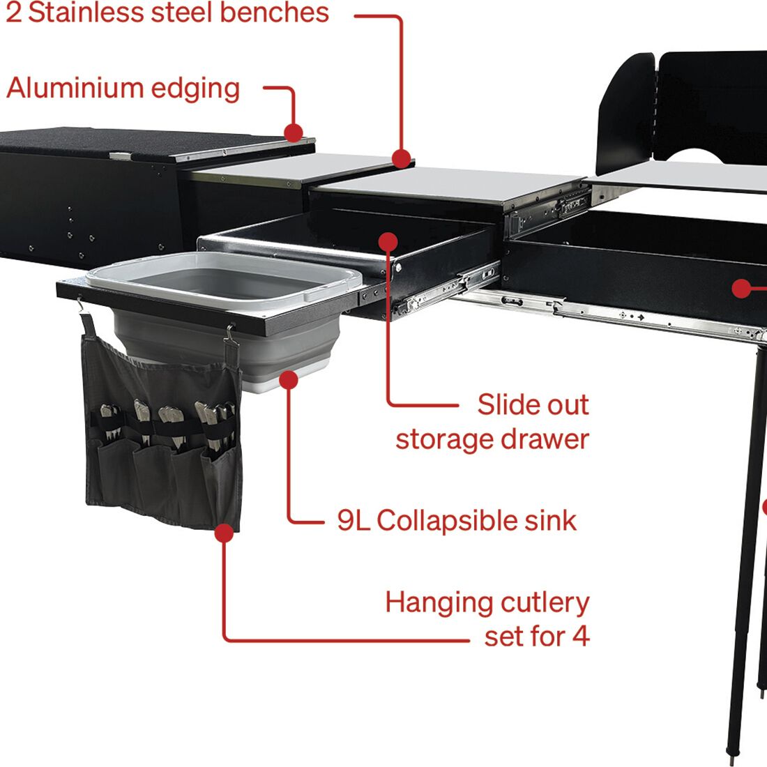 Ridge Ryder 4WD Deluxe Camp Kitchen, , scaau_hi-res