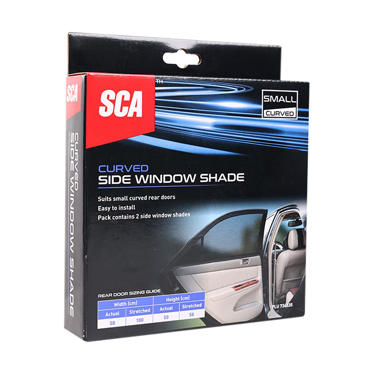 SCA Window Shade Side Small Curved Pair, , scaau_hi-res