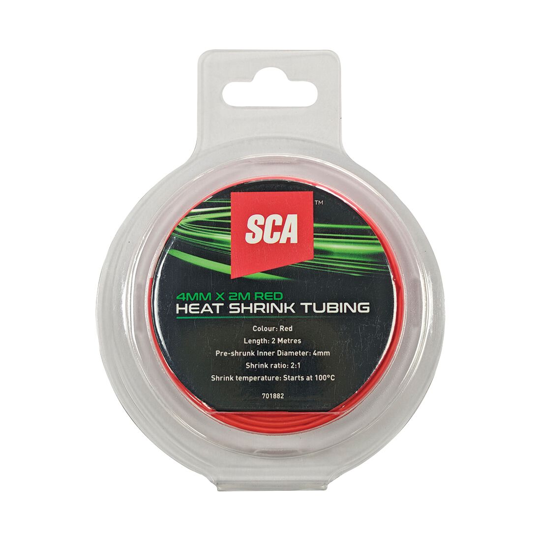 SCA Heat Shrink Tubing 4mm x 2m - Red, , scaau_hi-res